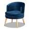 Baxton Studio Baptiste Glam and Luxe Navy Blue Velvet Fabric and Gold Finished Wood Accent Chair 175-11234-Zoro - alternate 1